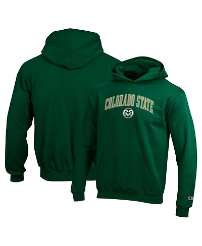 Champion Big Boys and Girls Green Colorado State Rams Campus Pullover Hoodie