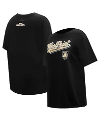 Pro Standard Women's Black Army Knights Script Tail Oversized Boyfriend T-Shirt