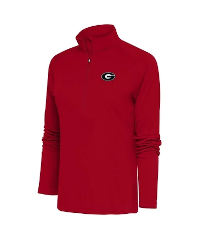 Antigua Women's Red Georgia Bulldogs Tribute Half-Zip Pullover Sweatshirt