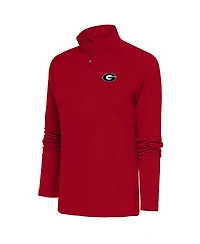 Antigua Women's Red Georgia Bulldogs Tribute Half-Zip Pullover Sweatshirt