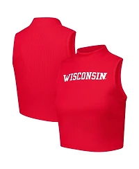 ZooZatz Women's Red Wisconsin Badgers Cropped Tank Top