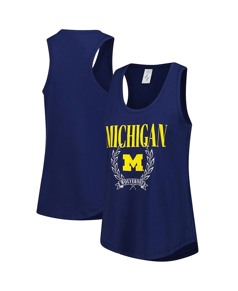 ZooZatz Women's Navy Michigan Wolverines Everyday Tank Top