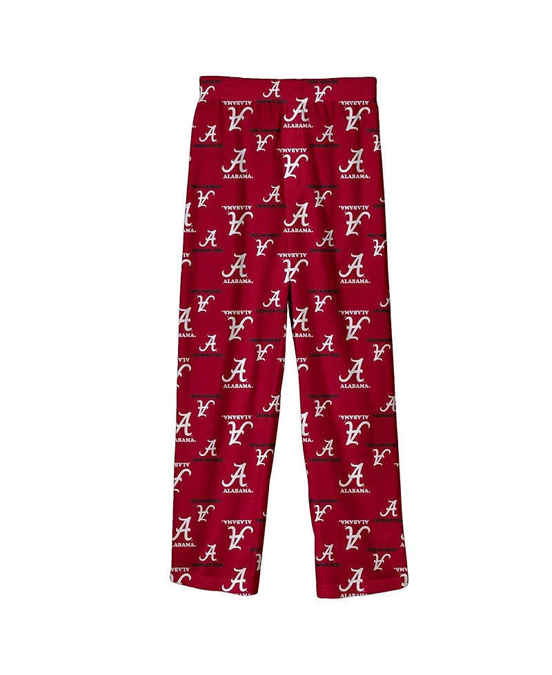 Outerstuff Big Boys and Girls Crimson Alabama Tide All-Over Team Logo Pants