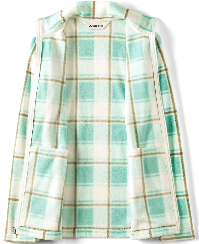 Lands' End Plus Anyweather Fleece Full Zip Print Jacket