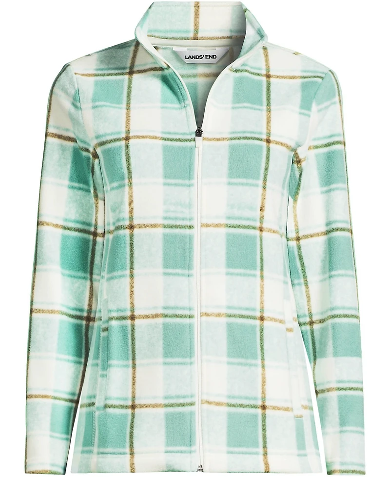 Lands' End Women's Petite Anyweather Fleece Full Zip Print Jacket