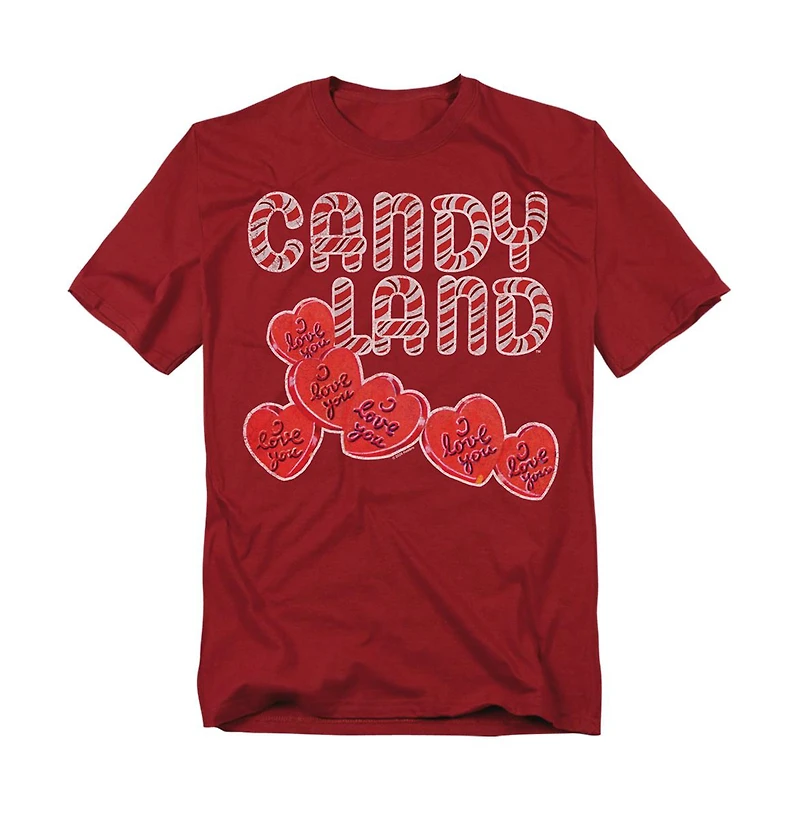 Logovision Men's Candy Land Hearts Say I Love You T Shirt