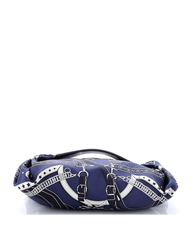 Pre-Owned Hermes Balusoie Bag Printed Silk and Leather