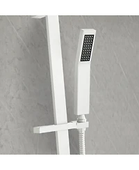 Rainsken Handheld Shower with 28-Inch Slide Bar and 59-Inch Hose,White