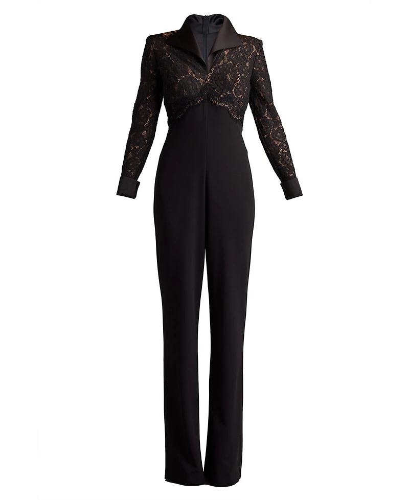 Tadashi Shoji Women's Deacon Collar Jumpsuit