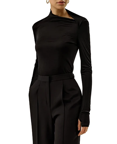 Lilysilk Women's Slim Fitted Silk Jersey Long Sleeve Top