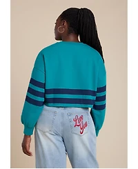 Eloquii Women's Plus Boxy Cropped Sweatshirt