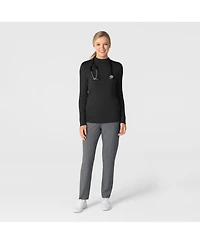 Wink Layers Women's Long Sleeve Mock Neck Silky Tee