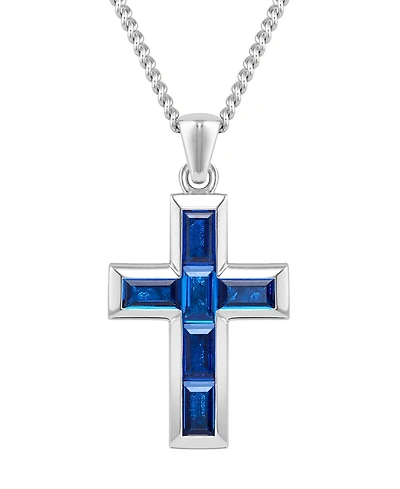 Vincero Men's Cross Pendant in 925 Sterling Silver with Rhodium Plating and Lobster Clasp