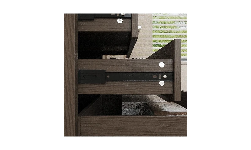 5 Drawers Nightstand with 2 Hidden Drawers,Bedside table,Chest of Drawers