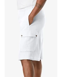 KingSize Big & Tall Full Elastic Waist Gauze Cargo Shorts