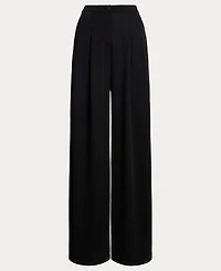 Lauren Ralph Women's Pleated Stretch Jersey Wide-Leg Pants