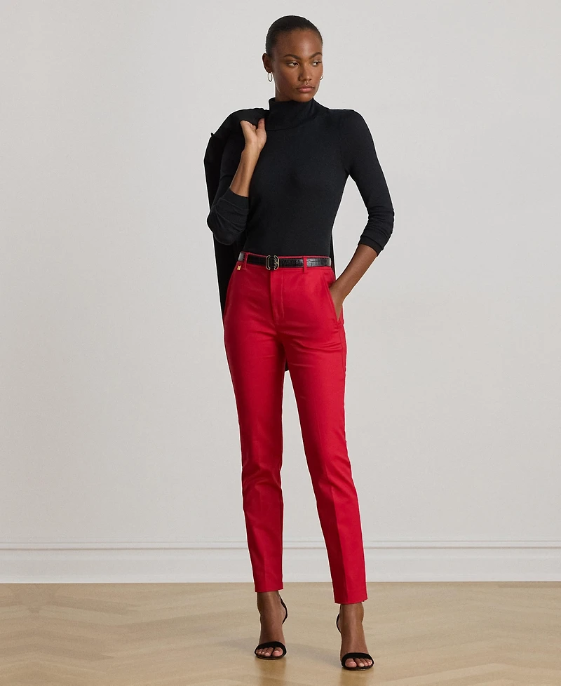 Lauren Ralph Double-Faced Stretch Cotton Pant