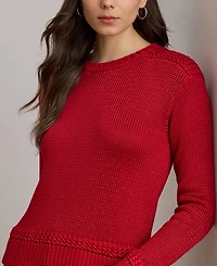 Lauren Ralph Women's Crewneck Shimmer Sweater