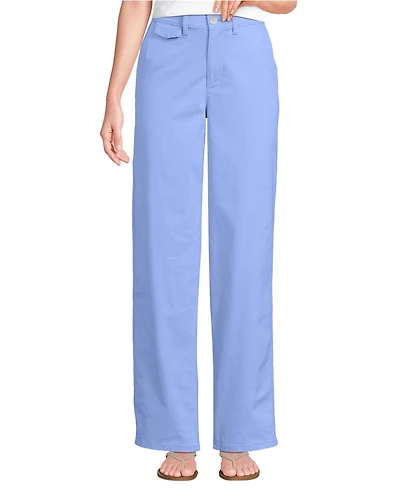 Lands' End Women's Chino High Rise Rail Straight Leg Pants