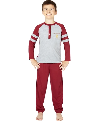 Harry Potter Boys Gryffindor House Athletic Varsity Jogger 2PC Pajama Set