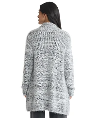 Jones New York Women's Shawl Collar Open Front Sweater
