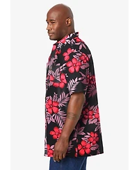 KingSize Big & Tall Short-Sleeve Linen Shirt