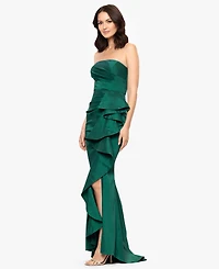 Betsy & Adam Women's Long Stretch Strapless Gown