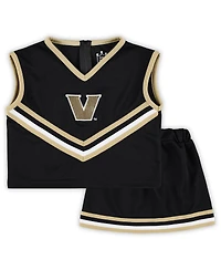 Little King Big Girls 2-Piece Black Vanderbilt Commodores Cheer Set
