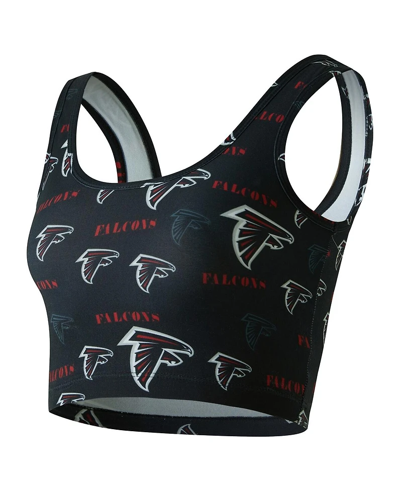 Concepts Sport Women's Black Atlanta Falcons Mosaic Allover Print Bralette