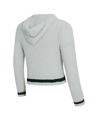 Concepts Sport Women's Gray Green Bay Packers Whitley Long Sleeve Hoodie Top Shorts Set