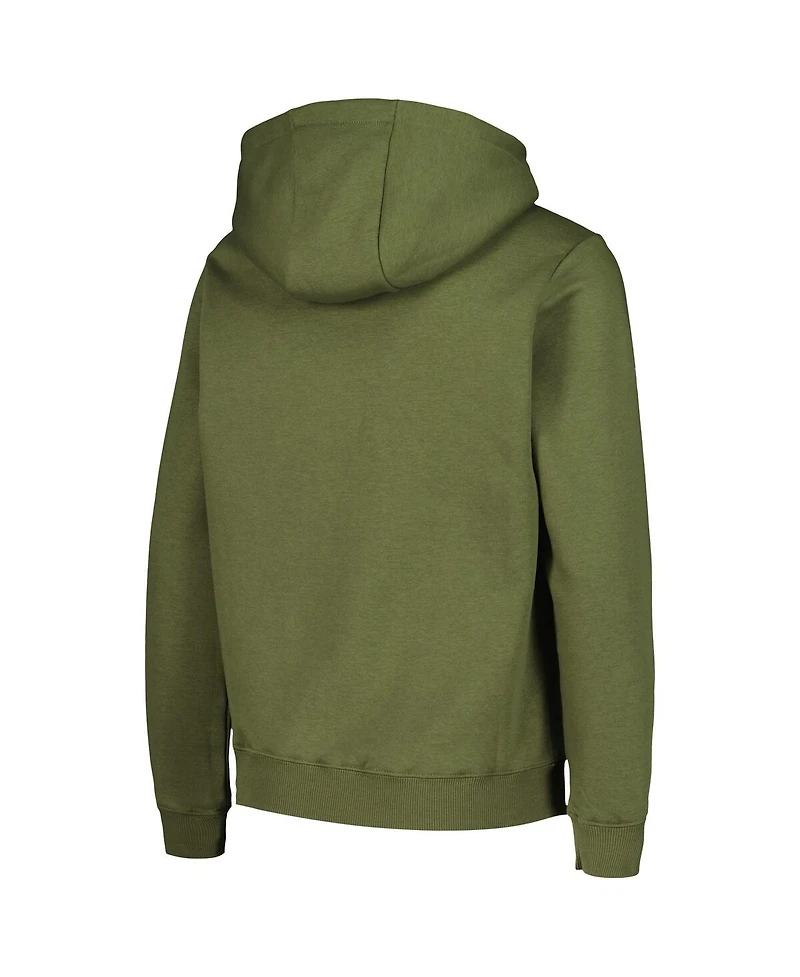 Levelwear Big Boys and Girls Olive St. Louis Blues Podium Fleece Pullover Hoodie