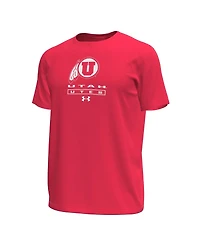 Under Armour Men's Red Utah Utes Stack Stretch Performance T-Shirt
