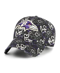 '47 Brand Big Girls Black Baltimore Ravens Mural Clean Up Adjustable Hat