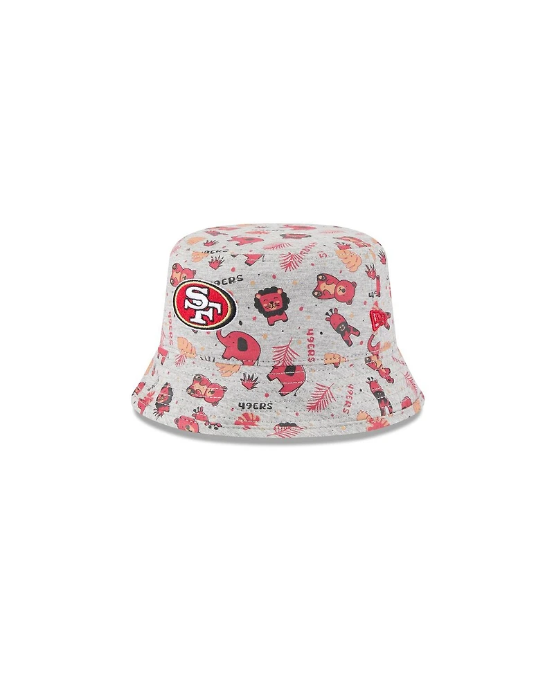 New Era Baby Boys and Girls Gray San Francisco 49ers Animal Bucket Hat