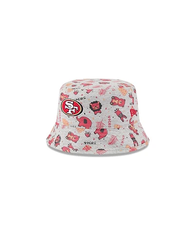 New Era Baby Boys and Girls Gray San Francisco 49ers Animal Bucket Hat