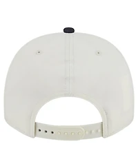 New Era Men's Cream/Navy Houston Texans Chainstitch A-Frame 9FIFTY Adjustable Hat