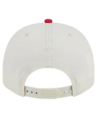 New Era Men's Cream/Red Kansas City Chiefs Chainstitch A-Frame 9FIFTY Adjustable Hat