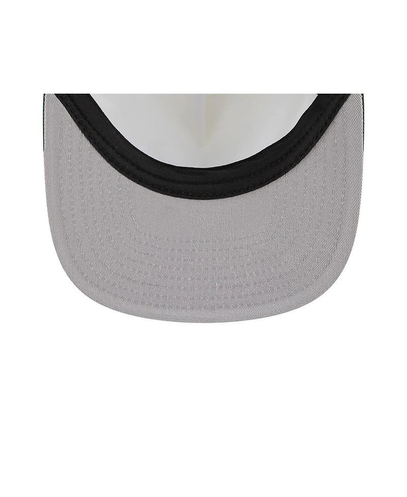 New Era Men's Cream/Green Green Bay Packers Cutout A-Frame 9FIFTY Snapback Hat