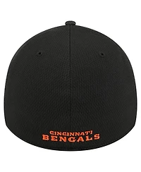 New Era Men's Black Cincinnati Bengals Visor Hit 39THIRTY Flex Hat