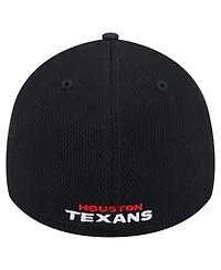 New Era Men's Navy Houston Texans Visor Hit 39THIRTY Flex Hat