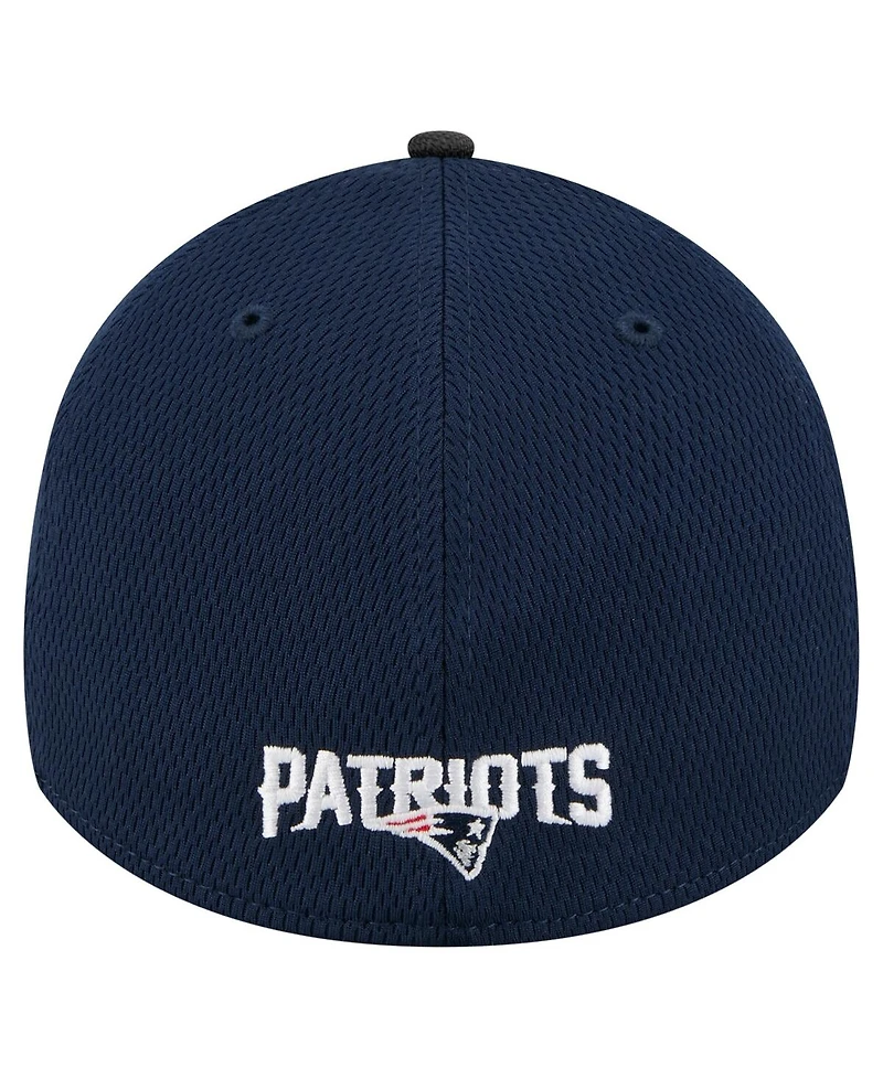 New Era Men's Navy England Patriots Visor Hit 39THIRTY Flex Hat