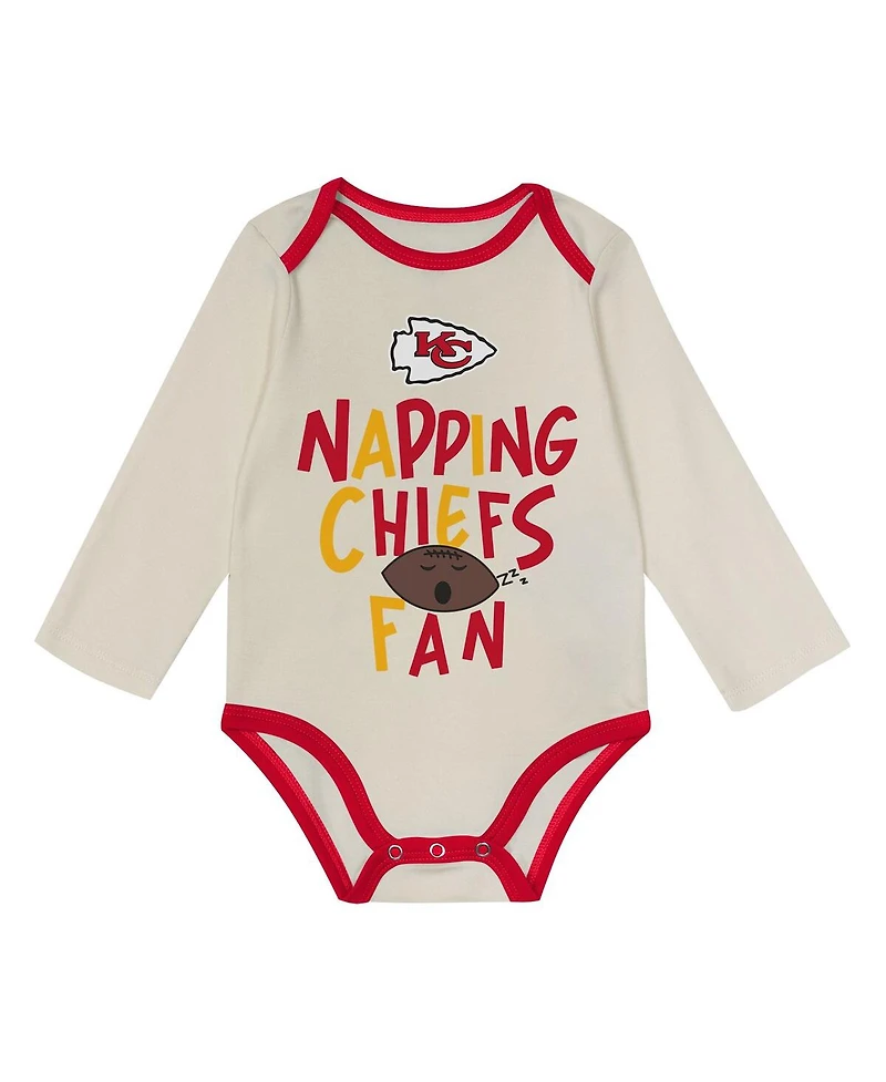 Outerstuff Baby Boys and Girls 3 Piece Red Kansas City Chiefs Little Champ Set