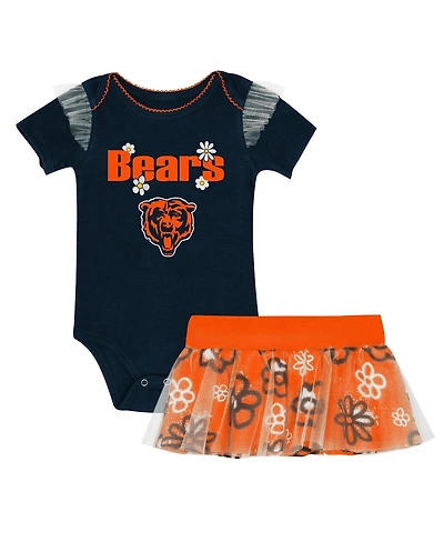 Outerstuff Baby Girls Chicago Bears My Team Rocks Bodysuit and Skirt Set