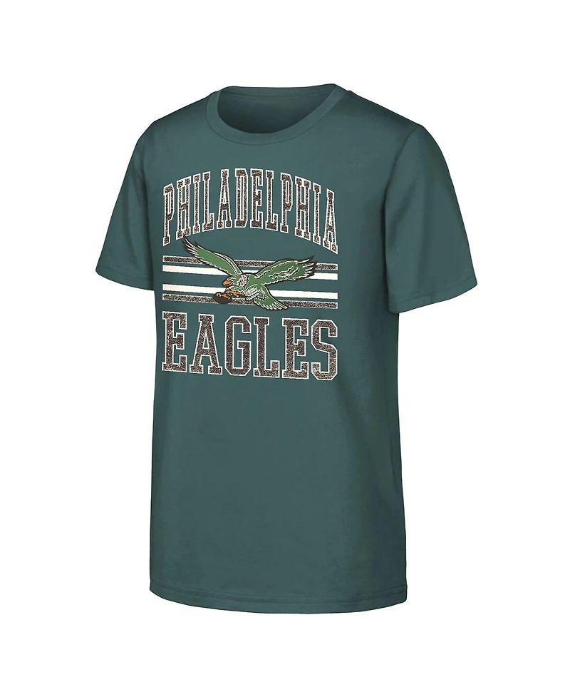 Outerstuff Big Boys and Girls Midnight Green Philadelphia Eagles Thrift Style T-Shirt