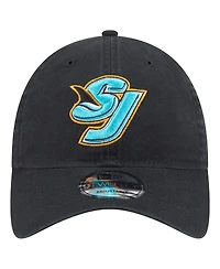 New Era Men's Black San Jose Sharks Deceptor 9TWENTY Adjustable Hat