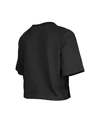 New Era Girl's Black Pittsburgh Steelers Flip Sequin Boxy T-Shirt