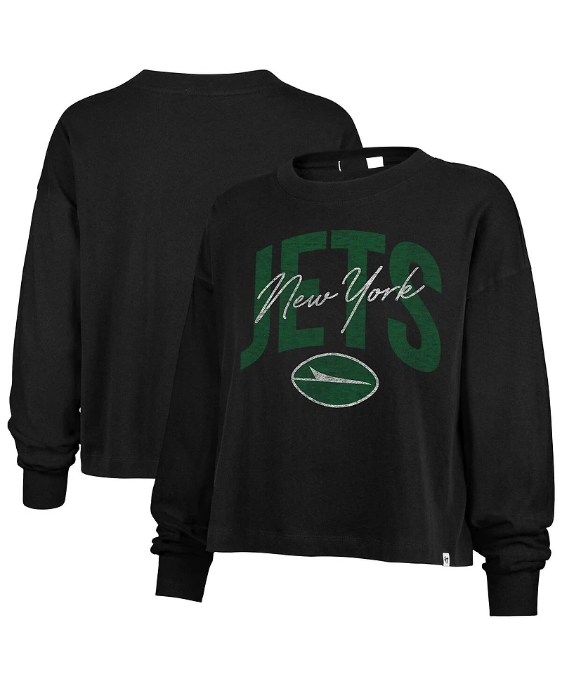 '47 Brand Women's Black New York Jets Muse Sydney Long Sleeve T-Shirt