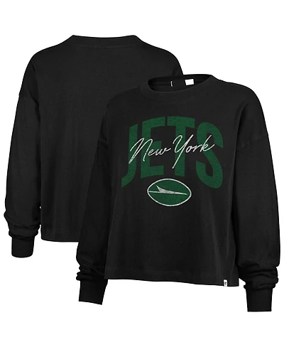 '47 Brand Women's Black New York Jets Muse Sydney Long Sleeve T-Shirt