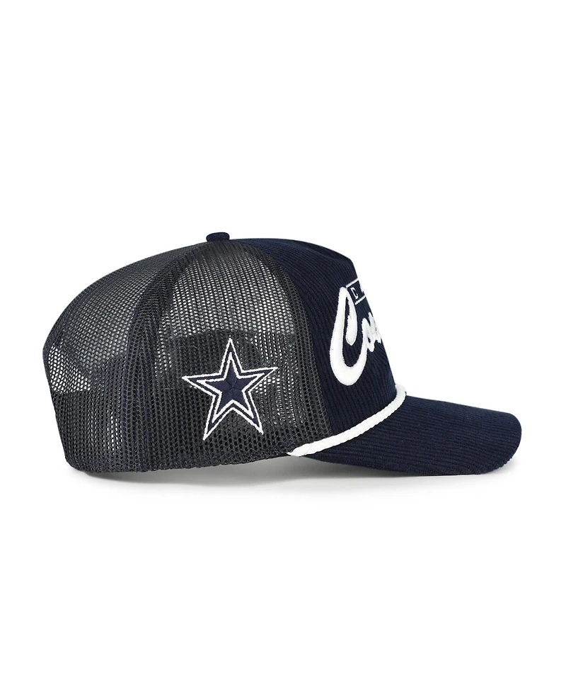 '47 Brand Men's Navy Dallas Cowboys Double Header Relaxed Corduroy Hitch Hat