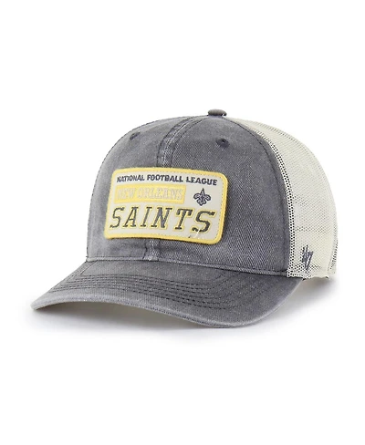 '47 Brand Men's Charcoal New Orleans Saints Canteen Relaxed Trucker Adjustable Hat